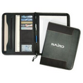 Polyester/ Simulated Leather Zippered Padfolio